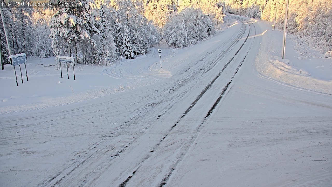 Weather Camera Image Väg 950 Kuusamo, Käylä, Kuusamo, Pohjois-Pohjanmaa