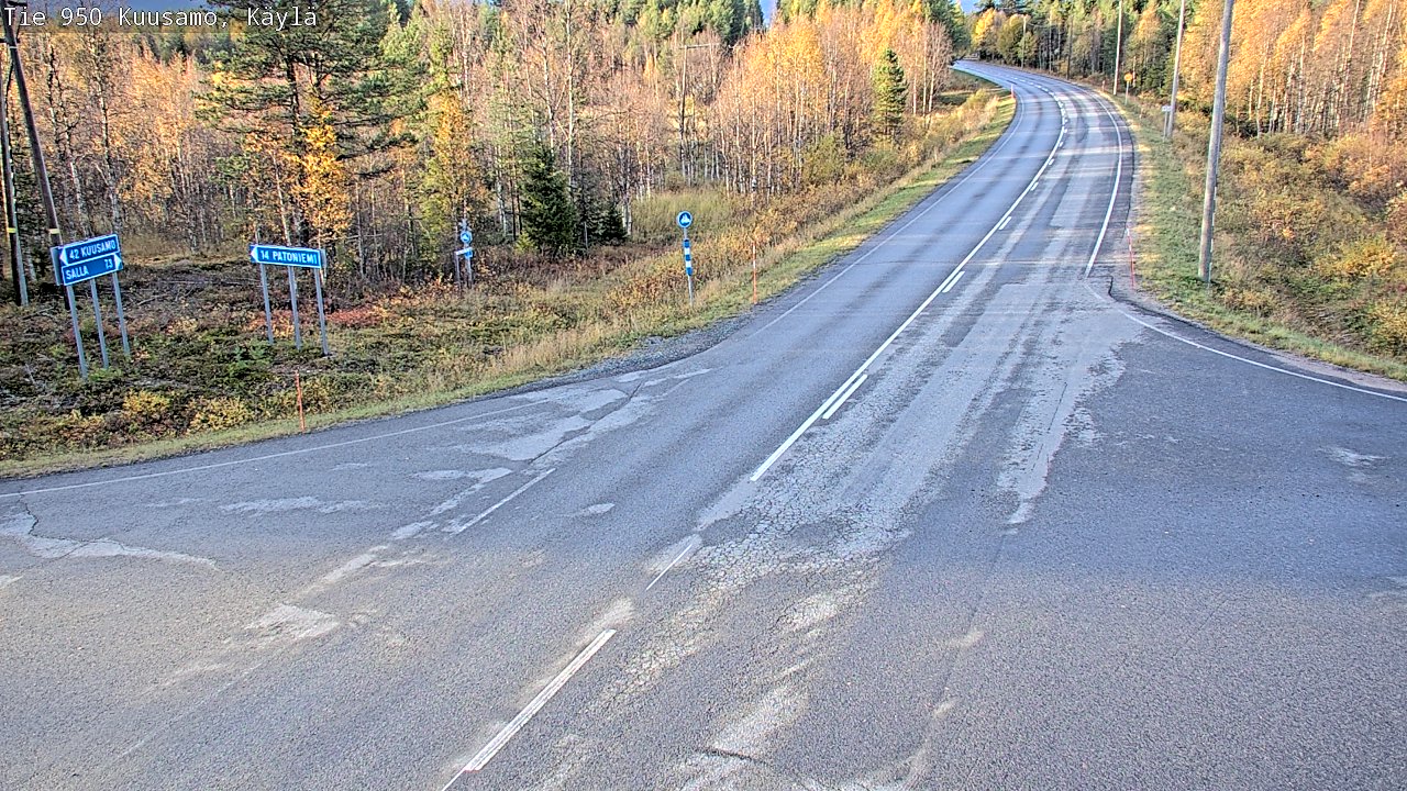 Weather Camera Image Väg 950 Kuusamo, Käylä, Kuusamo, Pohjois-Pohjanmaa