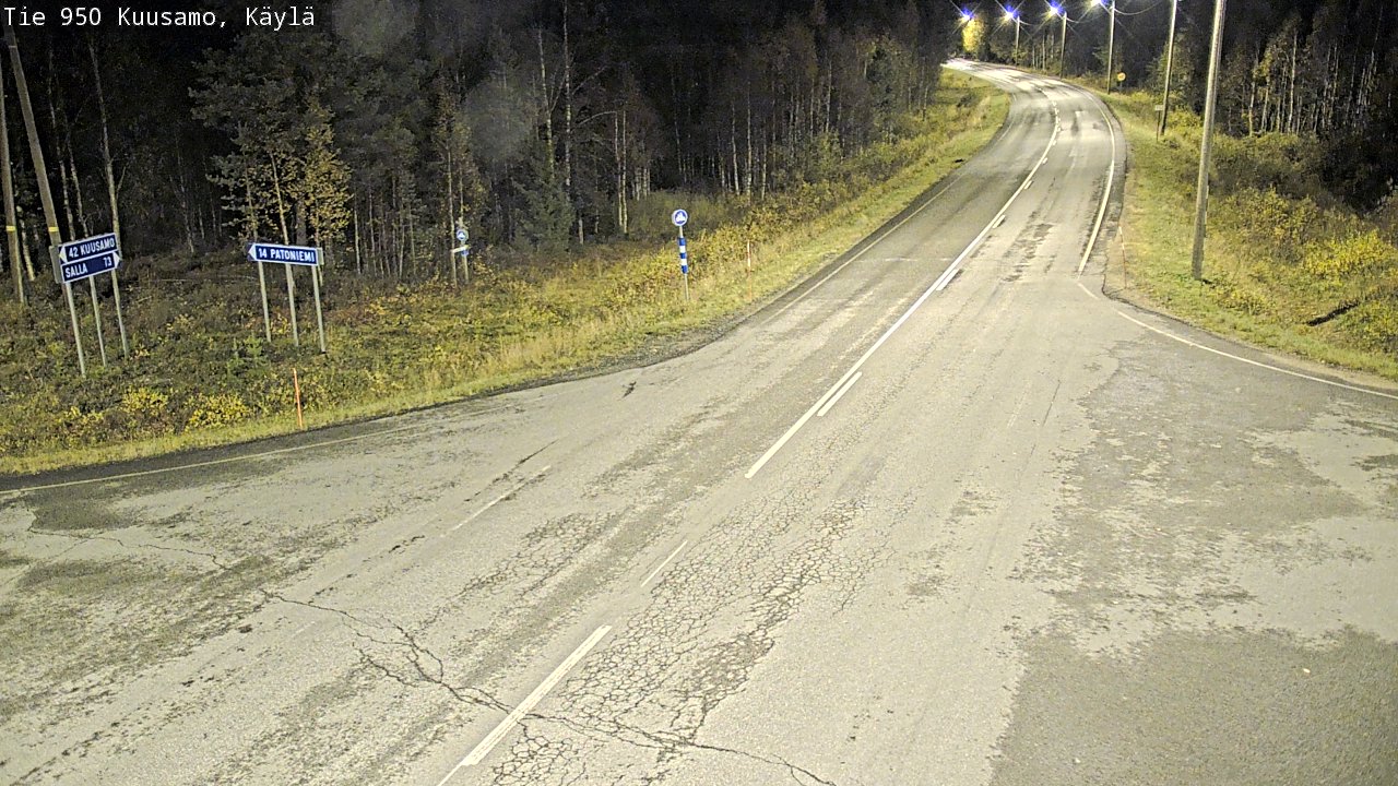 Weather Camera Image Väg 950 Kuusamo, Käylä, Kuusamo, Pohjois-Pohjanmaa