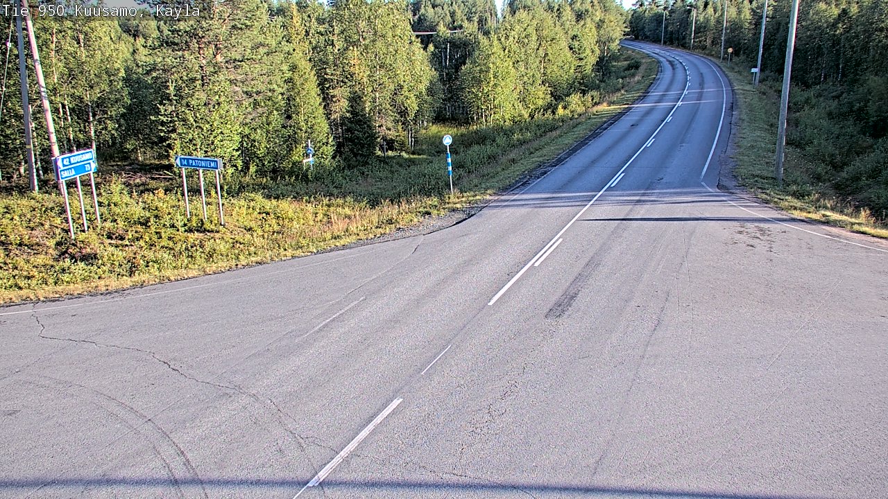 Weather Camera Image Väg 950 Kuusamo, Käylä, Kuusamo, Pohjois-Pohjanmaa