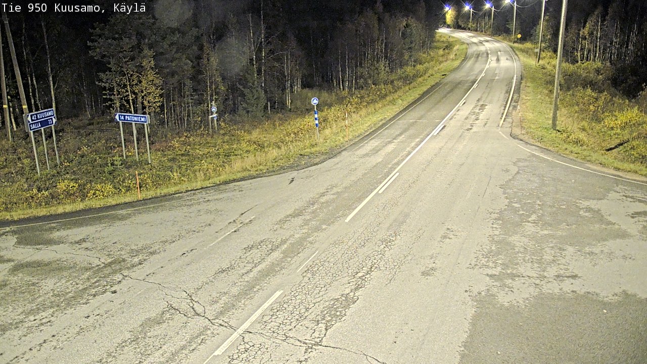 Weather Camera Image Väg 950 Kuusamo, Käylä, Kuusamo, Pohjois-Pohjanmaa