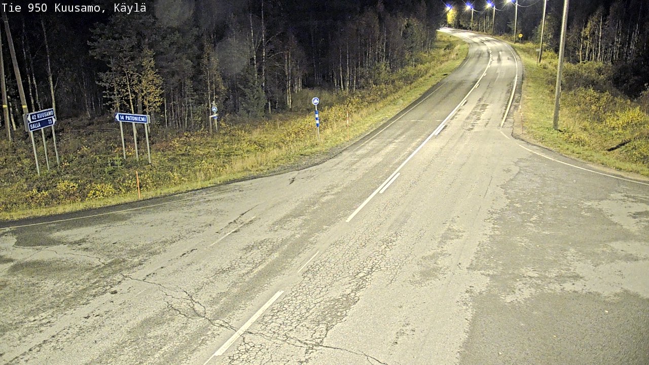 Weather Camera Image Väg 950 Kuusamo, Käylä, Kuusamo, Pohjois-Pohjanmaa
