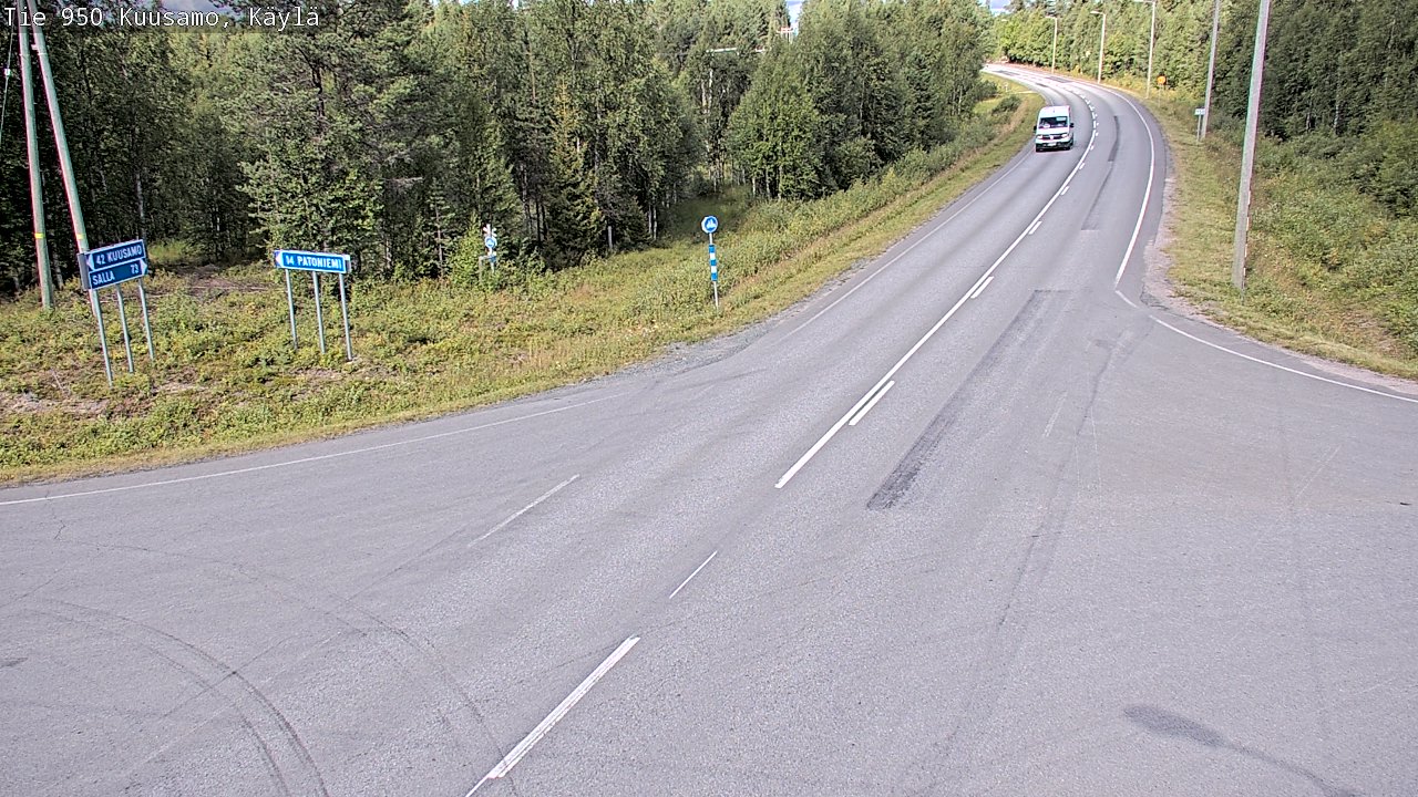 Weather Camera Image Väg 950 Kuusamo, Käylä, Kuusamo, Pohjois-Pohjanmaa