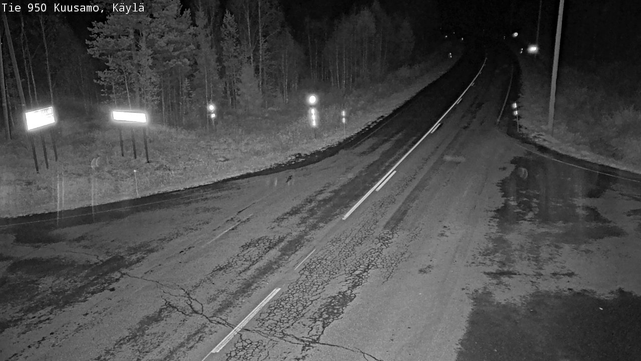 Weather Camera Image Väg 950 Kuusamo, Käylä, Kuusamo, Pohjois-Pohjanmaa