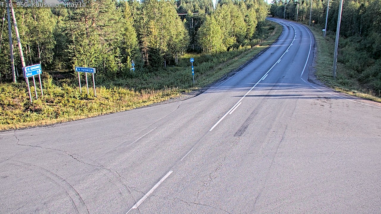 Weather Camera Image Väg 950 Kuusamo, Käylä, Kuusamo, Pohjois-Pohjanmaa