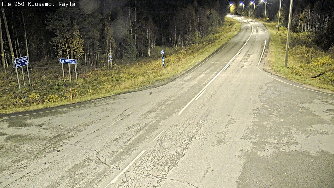Weather Camera Image Väg 950 Kuusamo, Käylä, Kuusamo, Pohjois-Pohjanmaa