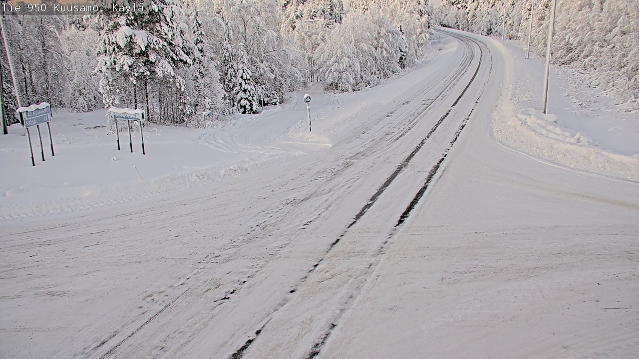 Weather Camera Image Väg 950 Kuusamo, Käylä, Kuusamo, Pohjois-Pohjanmaa