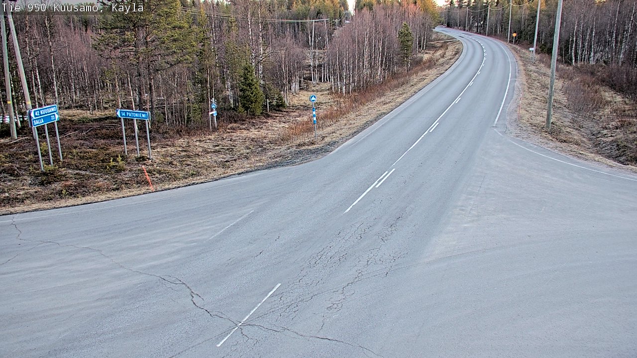 Weather Camera Image Road 950 Kuusamo, Käylä, Kuusamo, Pohjois-Pohjanmaa