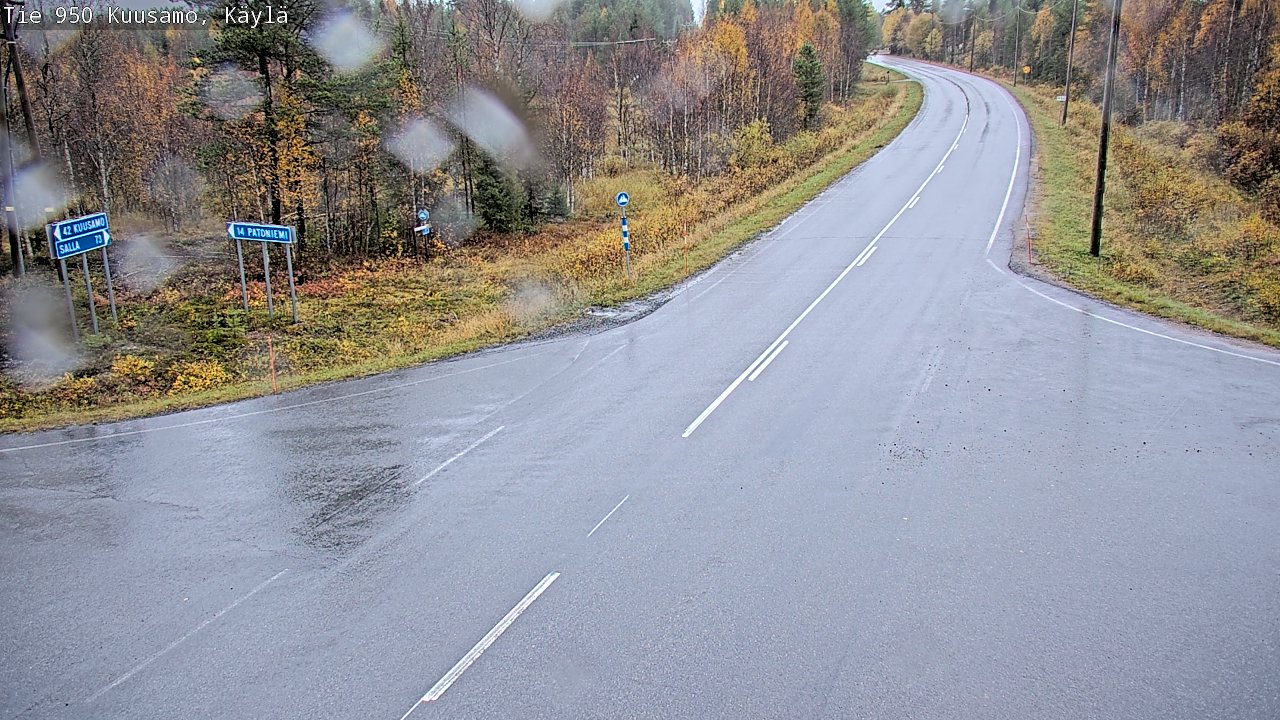 Weather Camera Image Väg 950 Kuusamo, Käylä, Kuusamo, Pohjois-Pohjanmaa