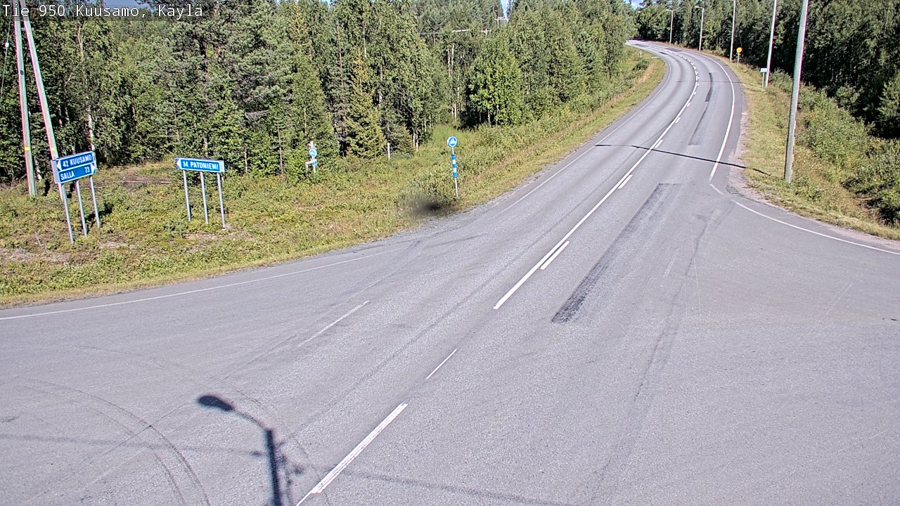 Weather Camera Image Väg 950 Kuusamo, Käylä, Kuusamo, Pohjois-Pohjanmaa