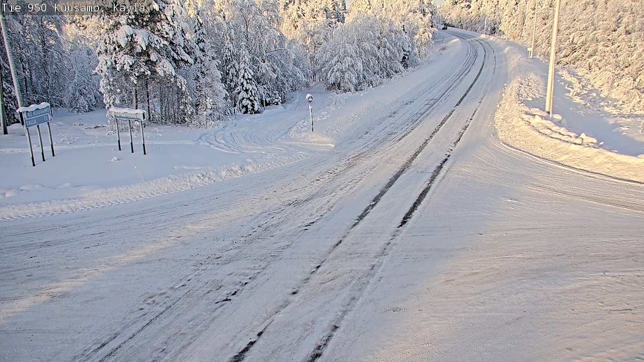 Weather Camera Image Väg 950 Kuusamo, Käylä, Kuusamo, Pohjois-Pohjanmaa