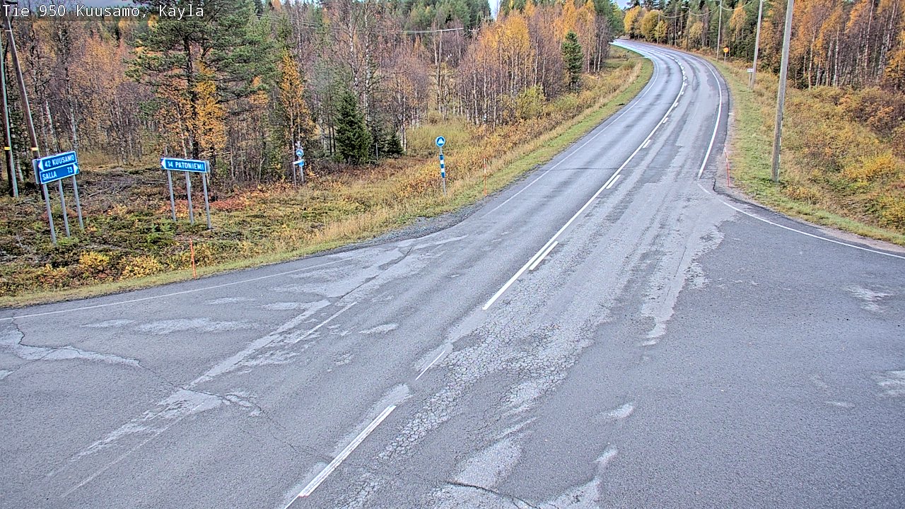 Weather Camera Image Väg 950 Kuusamo, Käylä, Kuusamo, Pohjois-Pohjanmaa
