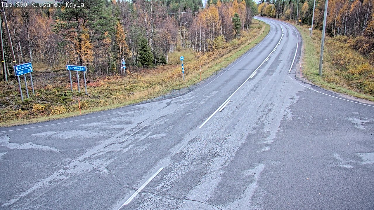 Weather Camera Image Väg 950 Kuusamo, Käylä, Kuusamo, Pohjois-Pohjanmaa