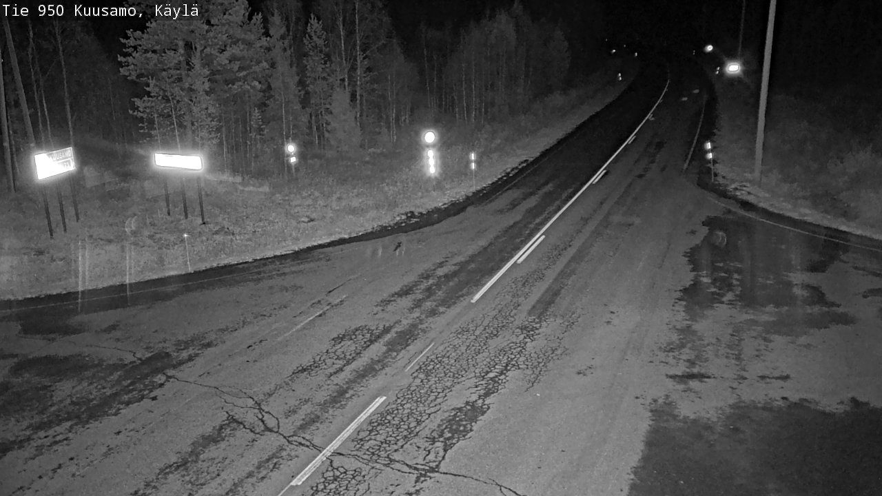 Weather Camera Image Väg 950 Kuusamo, Käylä, Kuusamo, Pohjois-Pohjanmaa