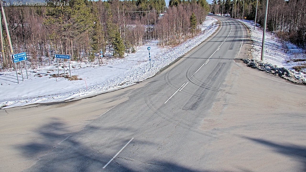 Weather Camera Image Väg 950 Kuusamo, Käylä, Kuusamo, Pohjois-Pohjanmaa