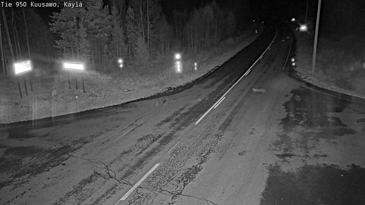 Weather Camera Image Väg 950 Kuusamo, Käylä, Kuusamo, Pohjois-Pohjanmaa