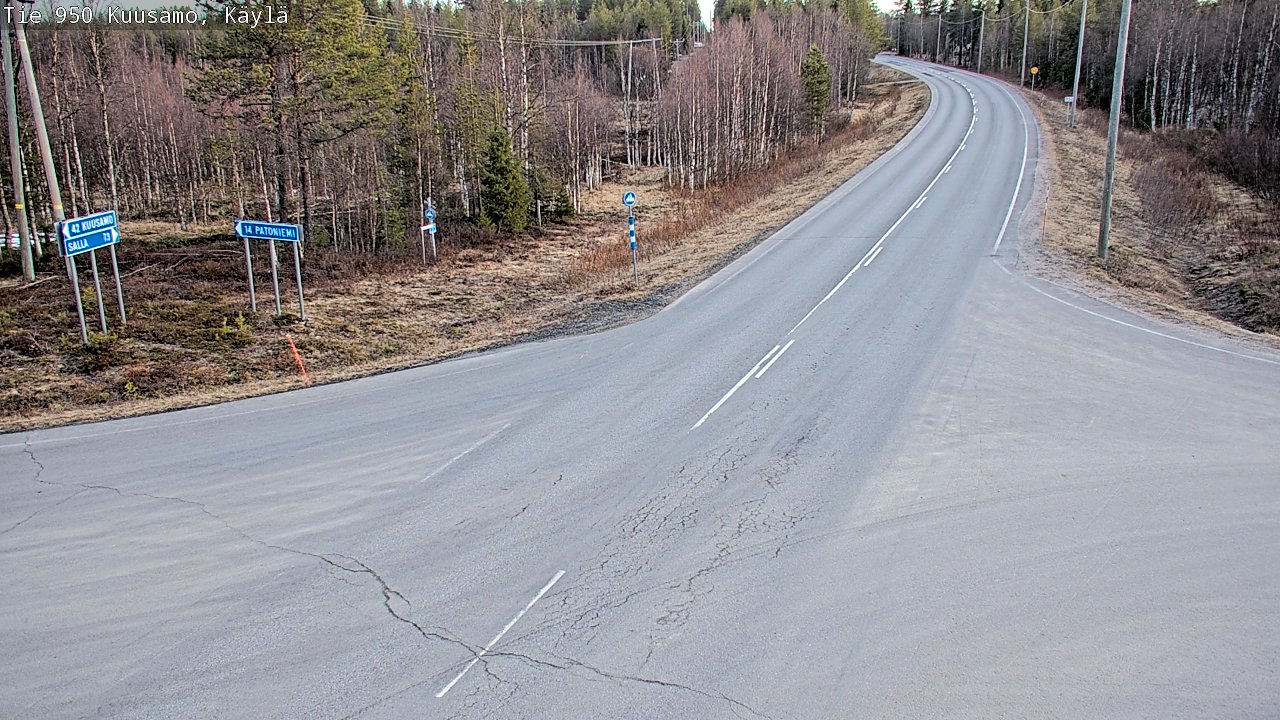 Weather Camera Image Road 950 Kuusamo, Käylä, Kuusamo, Pohjois-Pohjanmaa