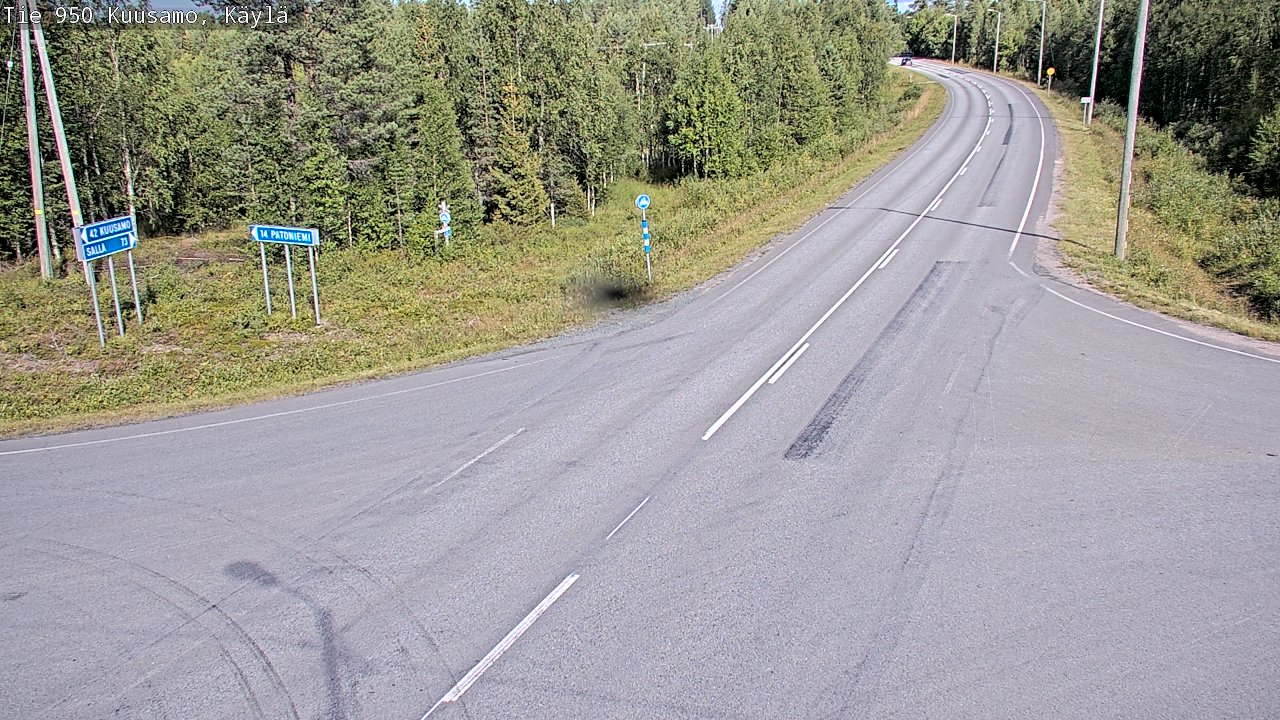 Weather Camera Image Väg 950 Kuusamo, Käylä, Kuusamo, Pohjois-Pohjanmaa