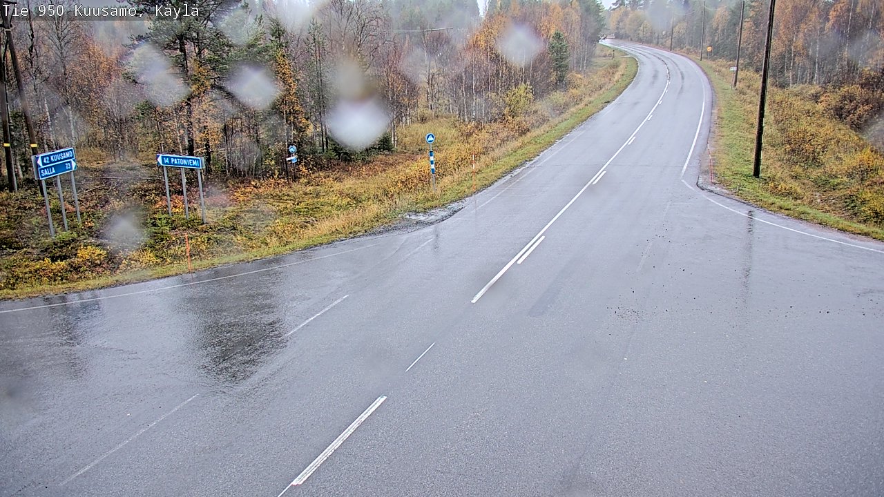 Weather Camera Image Väg 950 Kuusamo, Käylä, Kuusamo, Pohjois-Pohjanmaa