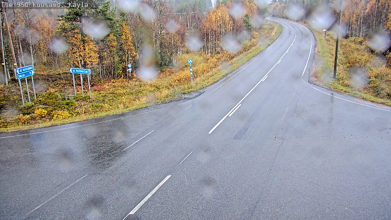Weather Camera Image Väg 950 Kuusamo, Käylä, Kuusamo, Pohjois-Pohjanmaa