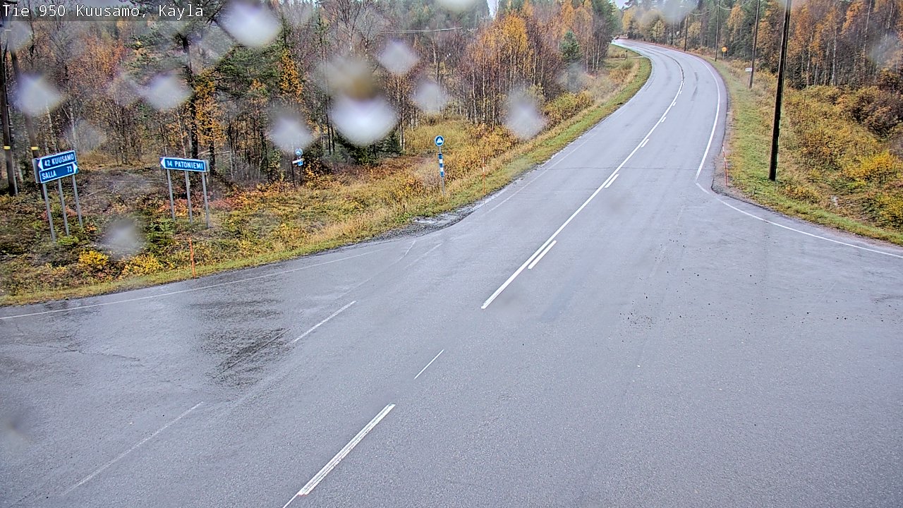 Weather Camera Image Väg 950 Kuusamo, Käylä, Kuusamo, Pohjois-Pohjanmaa