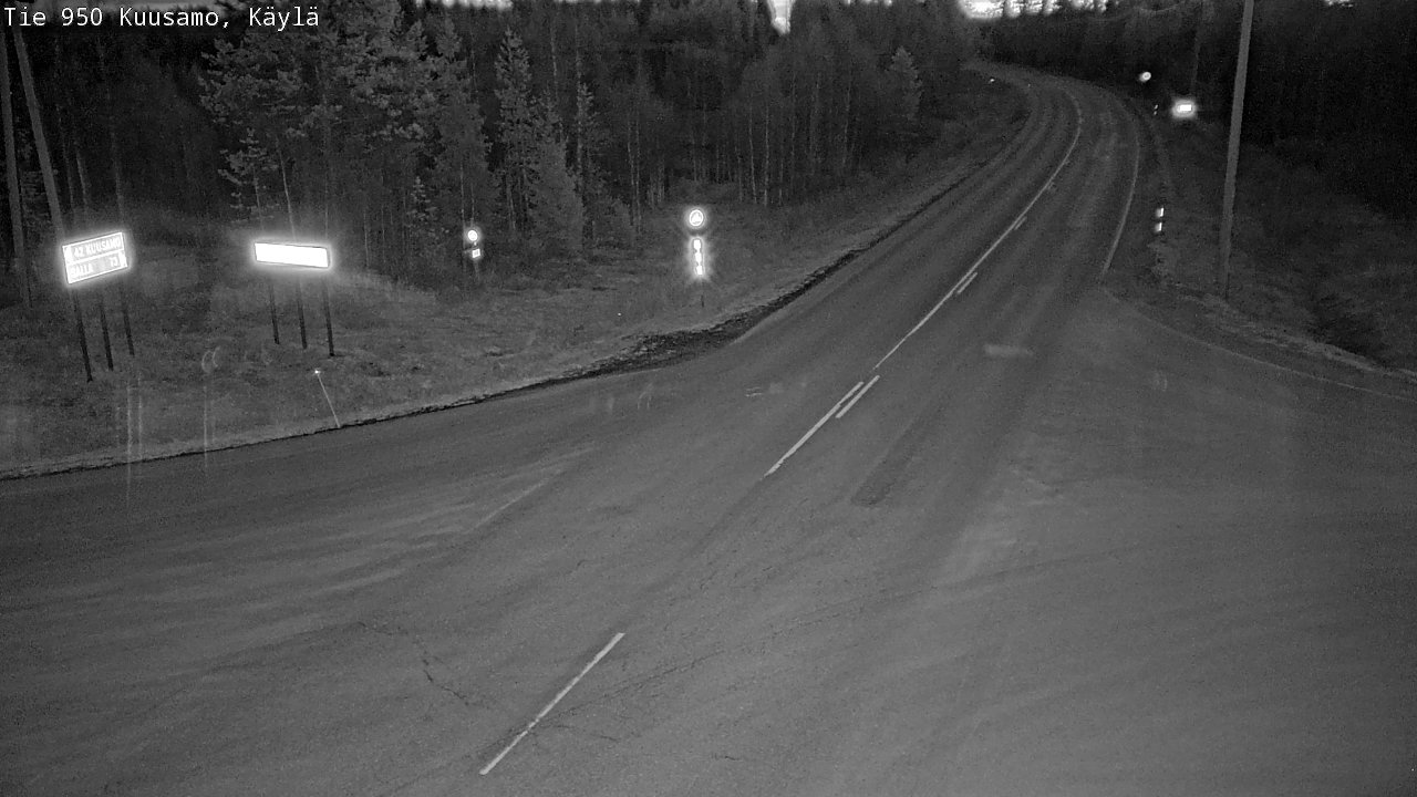 Weather Camera Image Väg 950 Kuusamo, Käylä, Kuusamo, Pohjois-Pohjanmaa