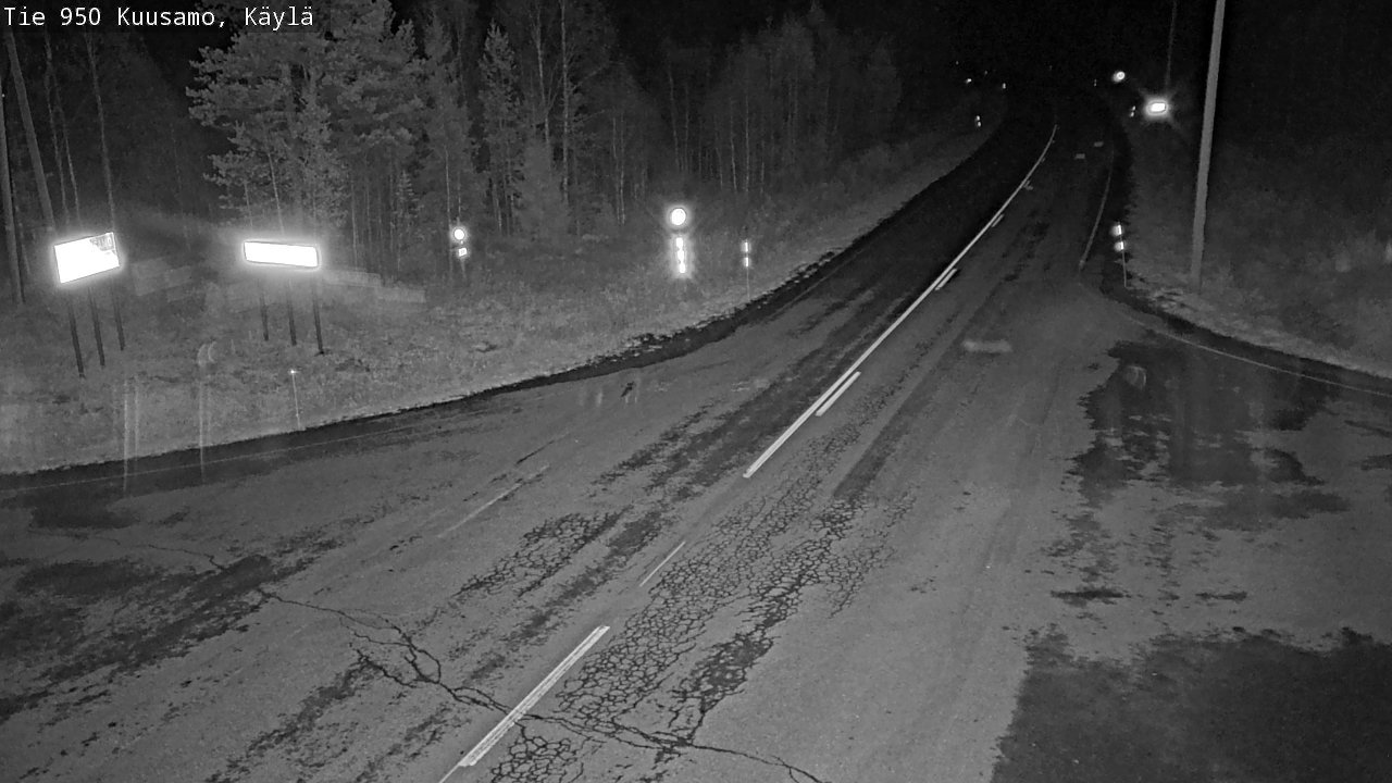 Weather Camera Image Väg 950 Kuusamo, Käylä, Kuusamo, Pohjois-Pohjanmaa