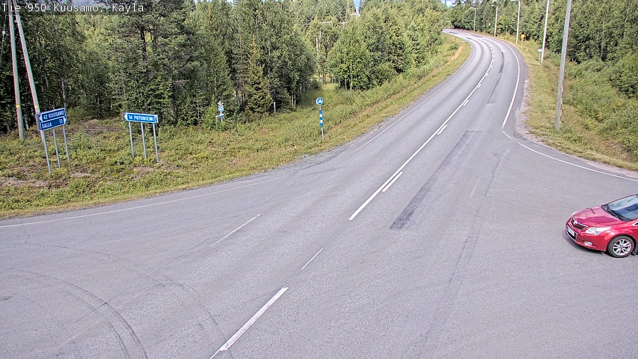 Weather Camera Image Väg 950 Kuusamo, Käylä, Kuusamo, Pohjois-Pohjanmaa
