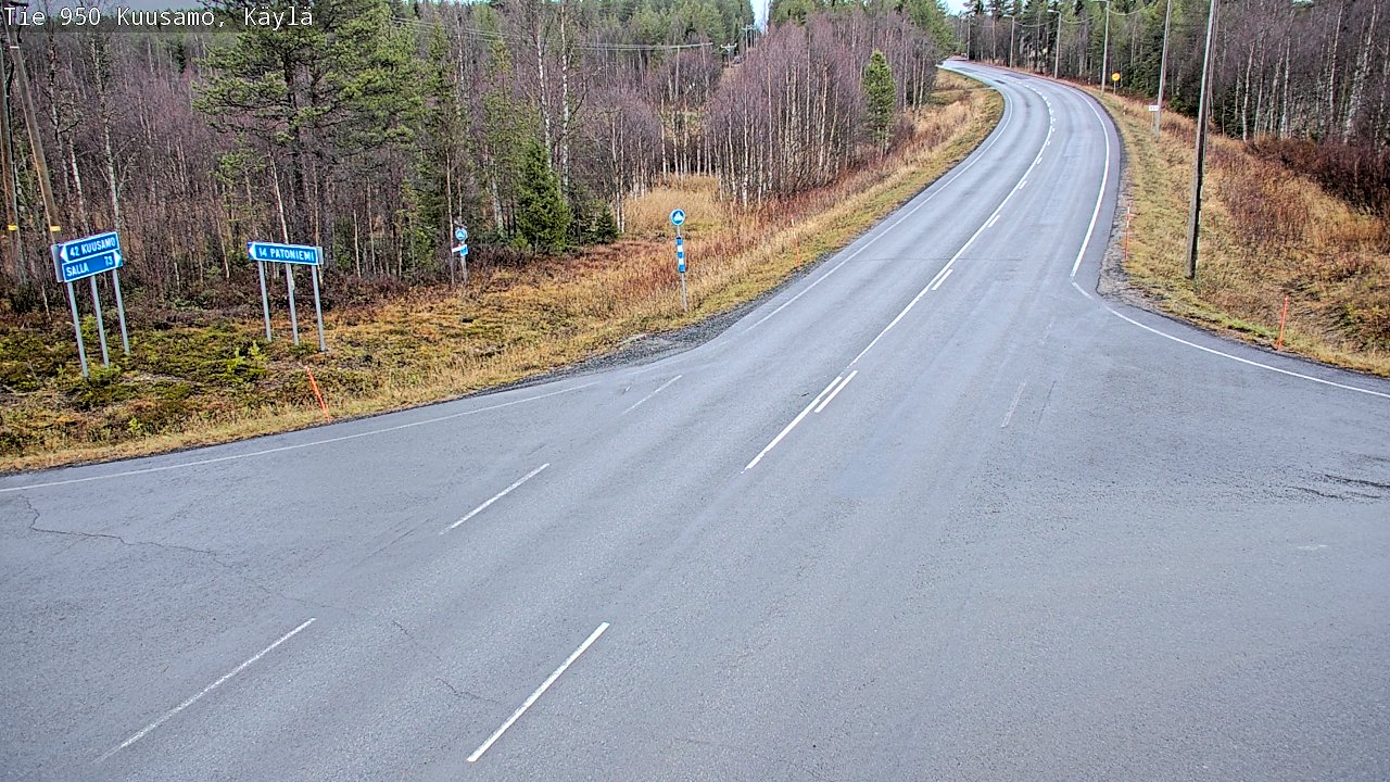 Weather Camera Image Road 950 Kuusamo, Käylä, Kuusamo, Pohjois-Pohjanmaa