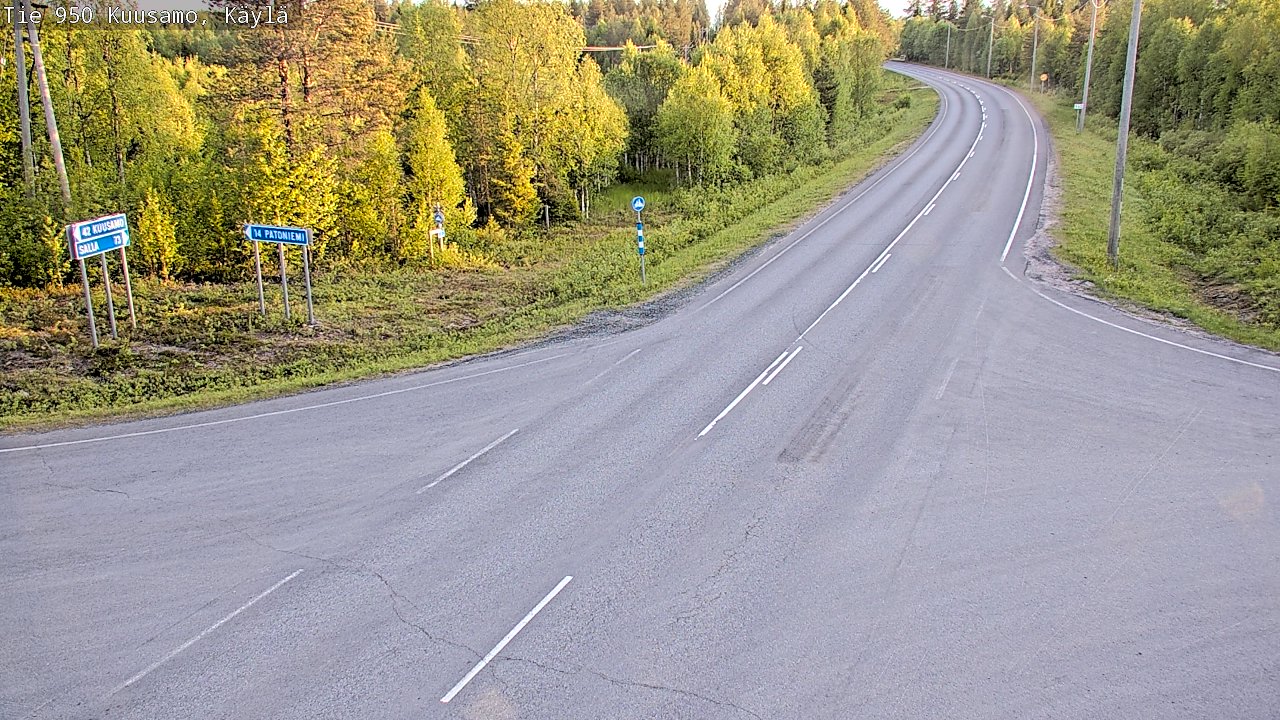 Weather Camera Image Road 950 Kuusamo, Käylä, Kuusamo, Pohjois-Pohjanmaa