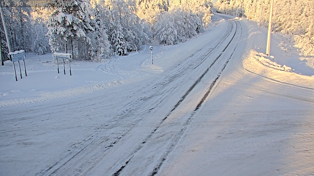 Weather Camera Image Väg 950 Kuusamo, Käylä, Kuusamo, Pohjois-Pohjanmaa