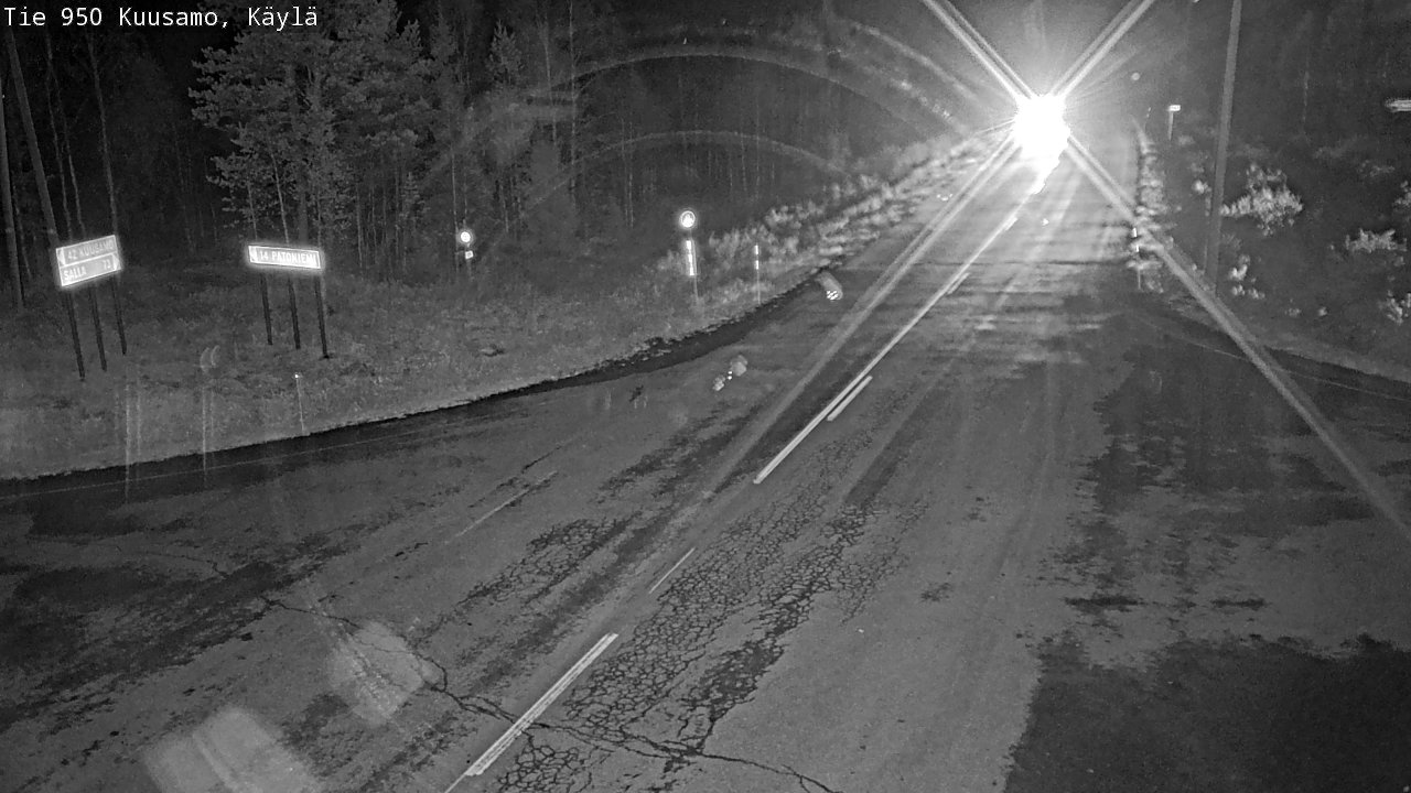 Weather Camera Image Väg 950 Kuusamo, Käylä, Kuusamo, Pohjois-Pohjanmaa