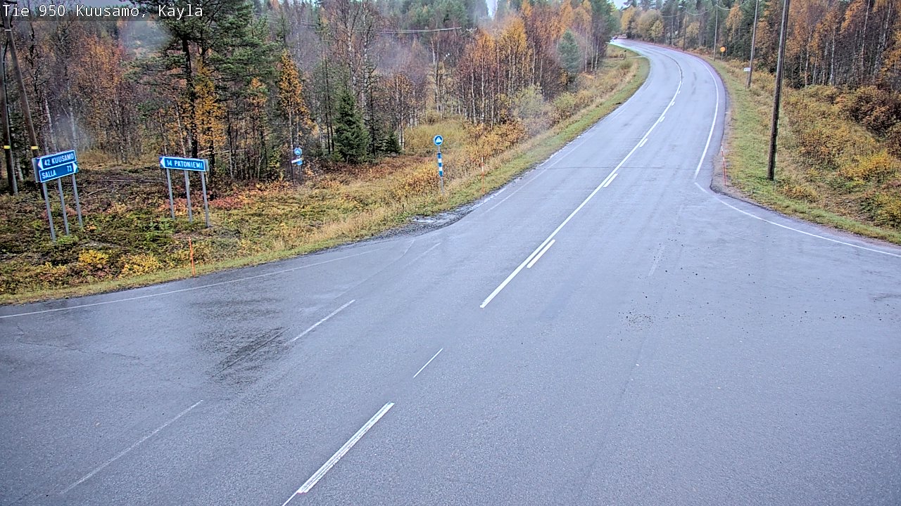 Weather Camera Image Väg 950 Kuusamo, Käylä, Kuusamo, Pohjois-Pohjanmaa