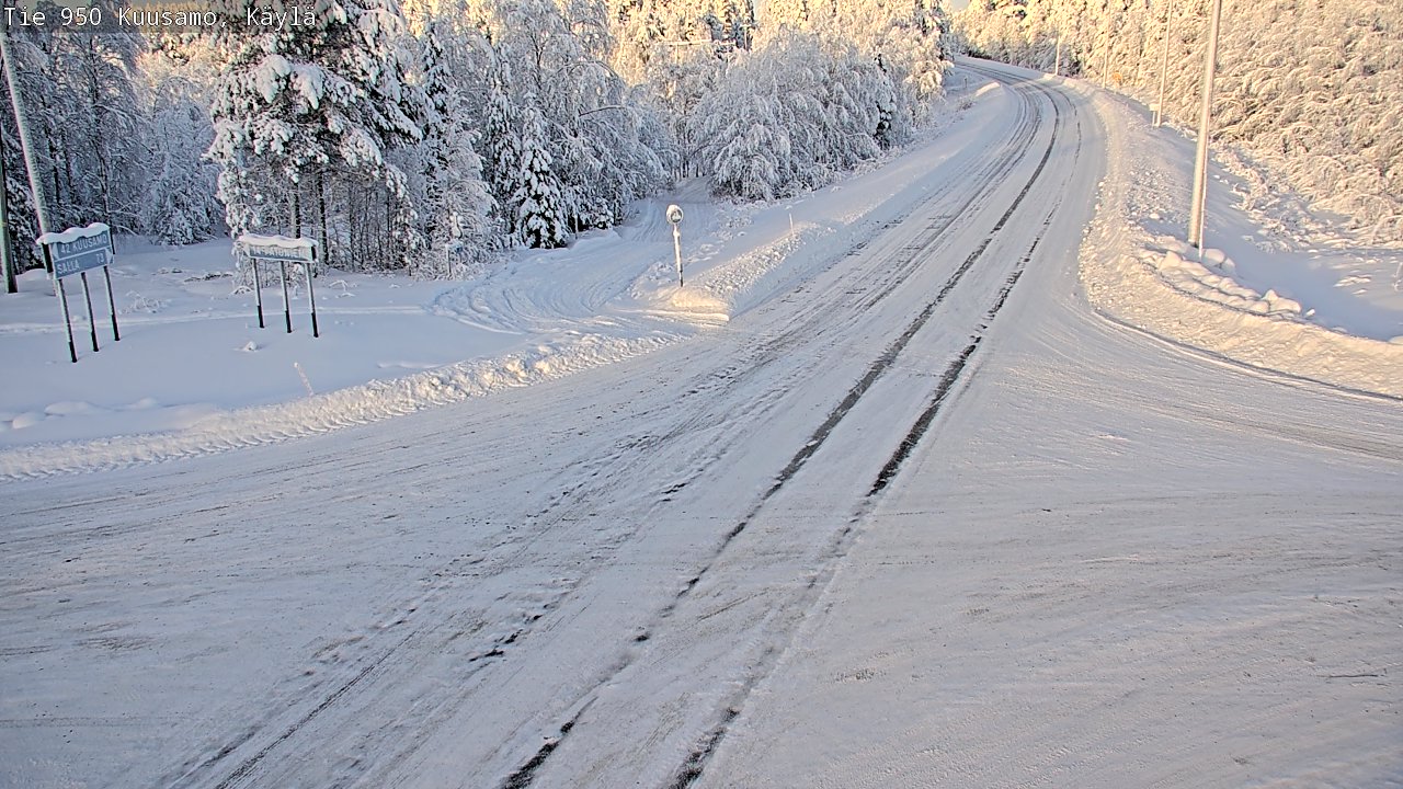 Weather Camera Image Väg 950 Kuusamo, Käylä, Kuusamo, Pohjois-Pohjanmaa