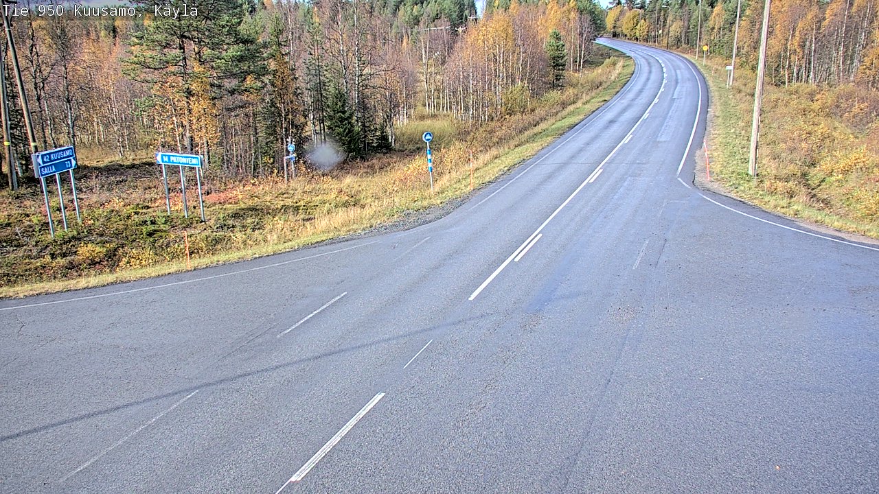 Weather Camera Image Väg 950 Kuusamo, Käylä, Kuusamo, Pohjois-Pohjanmaa