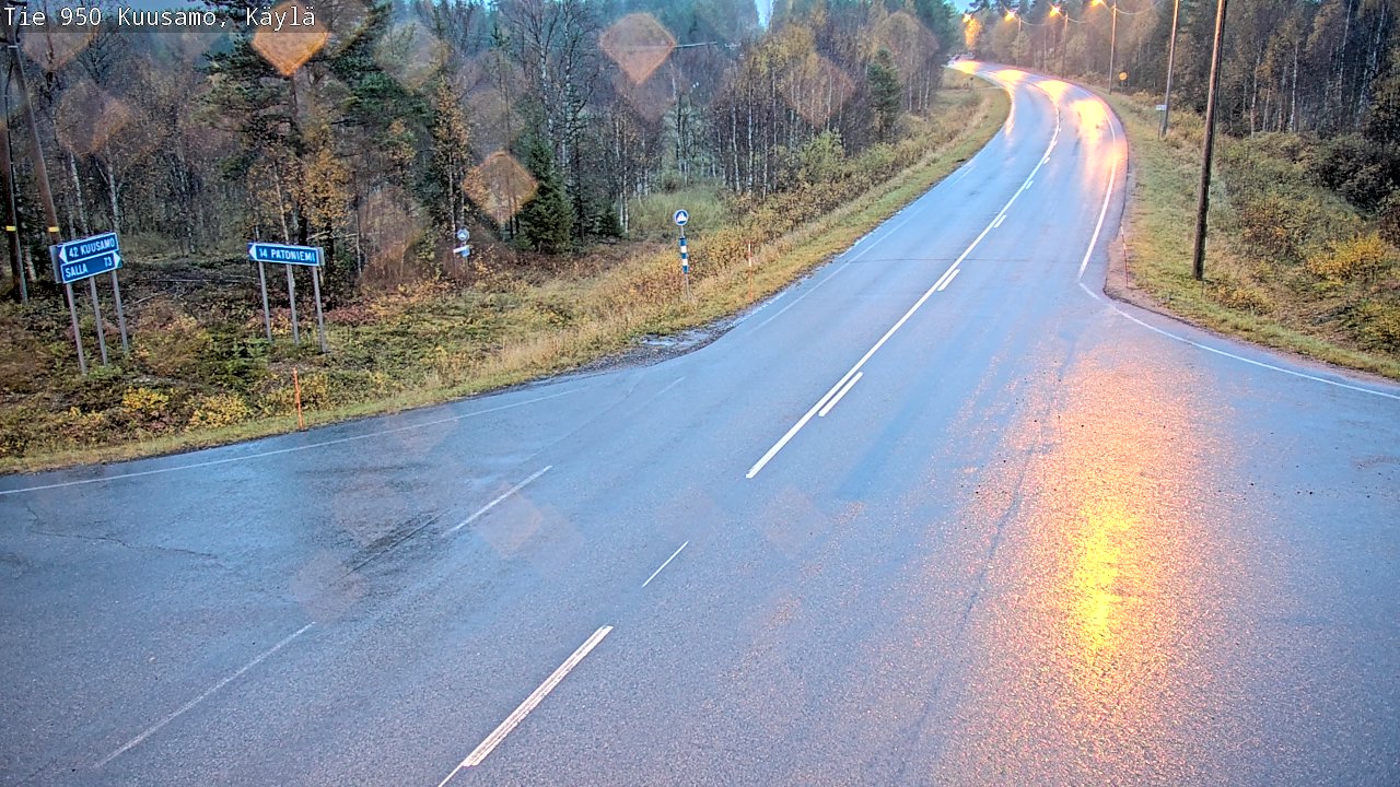 Weather Camera Image Väg 950 Kuusamo, Käylä, Kuusamo, Pohjois-Pohjanmaa