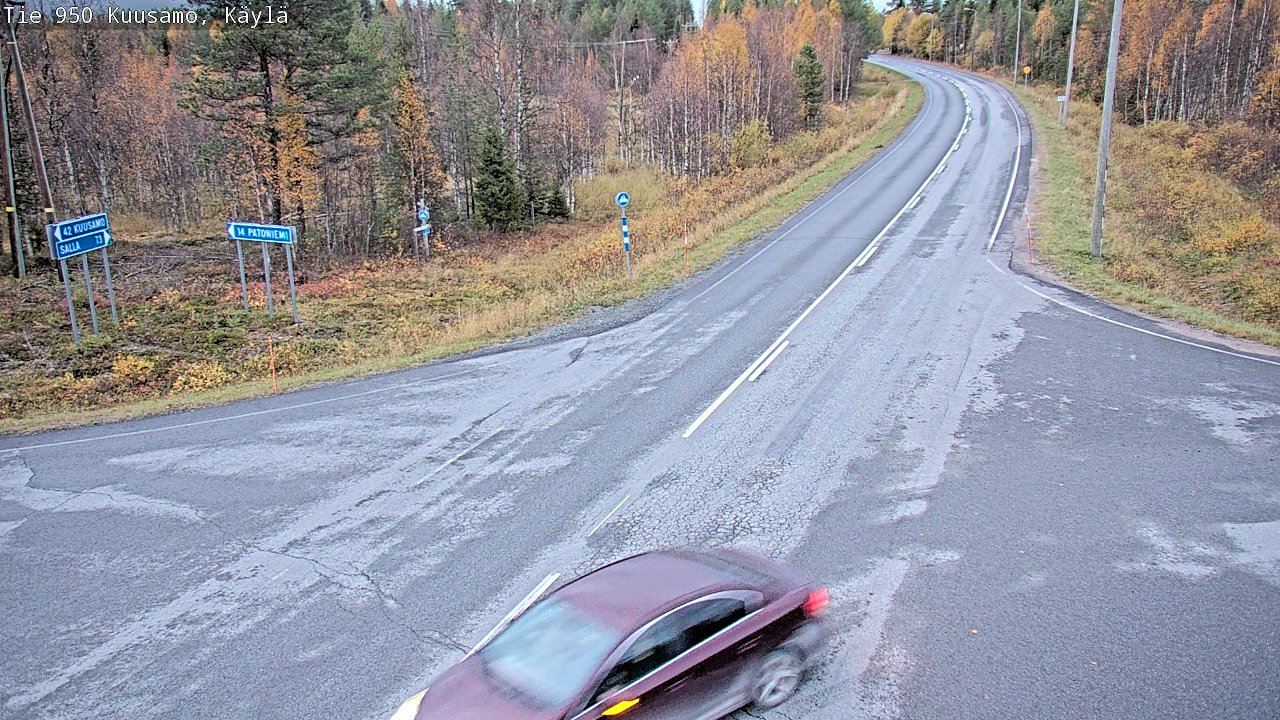 Weather Camera Image Väg 950 Kuusamo, Käylä, Kuusamo, Pohjois-Pohjanmaa