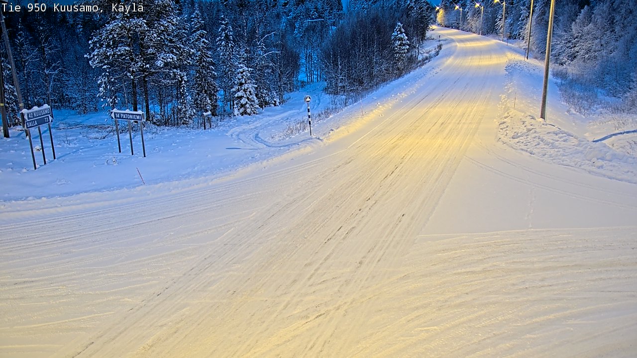 Weather Camera Image Road 950 Kuusamo, Käylä, Kuusamo, Pohjois-Pohjanmaa