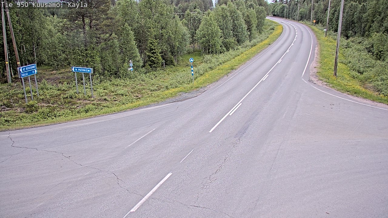 Kelikamerat Kuva Tie 950 Kuusamo, Käylä, Kuusamo, Pohjois-Pohjanmaa