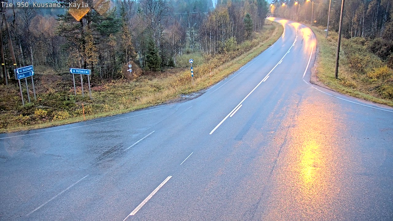 Weather Camera Image Väg 950 Kuusamo, Käylä, Kuusamo, Pohjois-Pohjanmaa