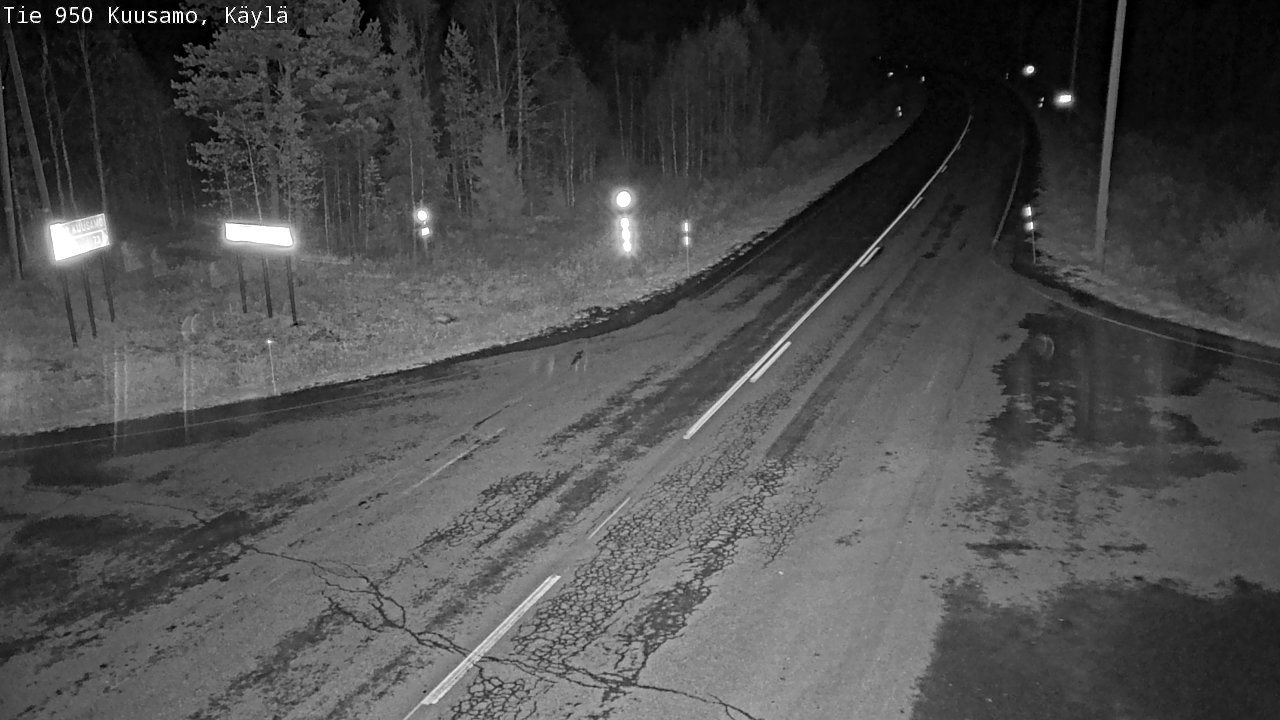 Weather Camera Image Väg 950 Kuusamo, Käylä, Kuusamo, Pohjois-Pohjanmaa