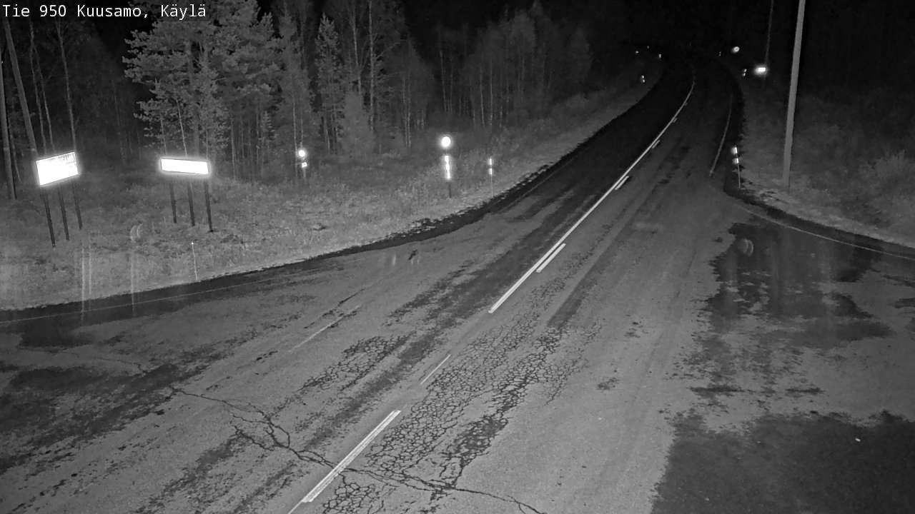 Weather Camera Image Väg 950 Kuusamo, Käylä, Kuusamo, Pohjois-Pohjanmaa