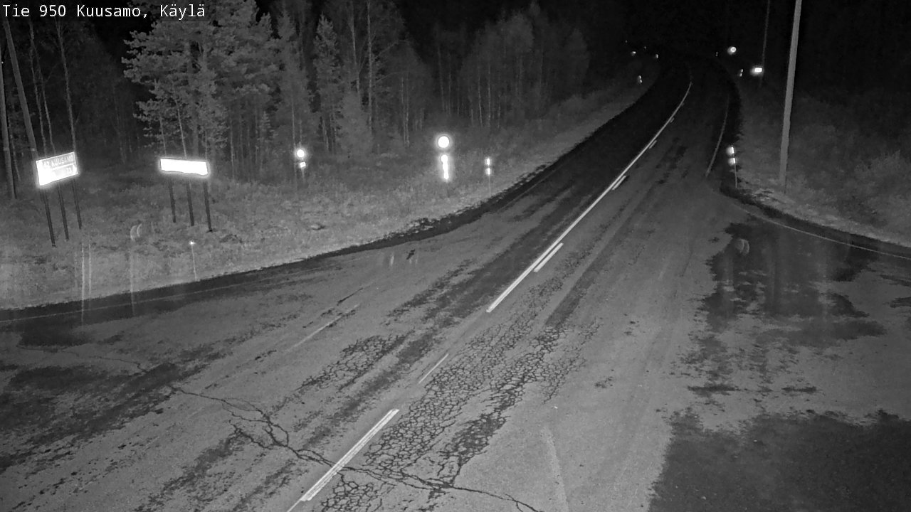 Weather Camera Image Väg 950 Kuusamo, Käylä, Kuusamo, Pohjois-Pohjanmaa