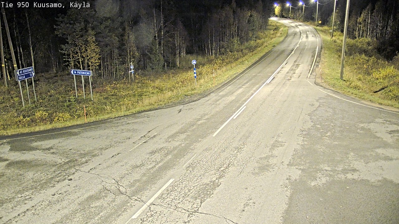 Weather Camera Image Väg 950 Kuusamo, Käylä, Kuusamo, Pohjois-Pohjanmaa
