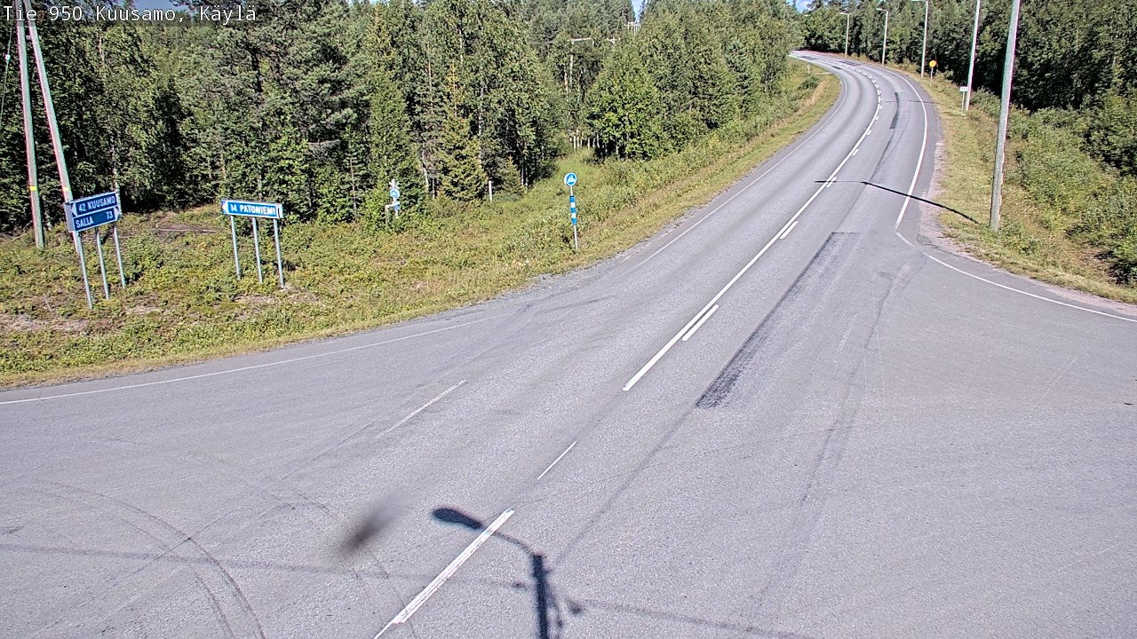 Weather Camera Image Väg 950 Kuusamo, Käylä, Kuusamo, Pohjois-Pohjanmaa