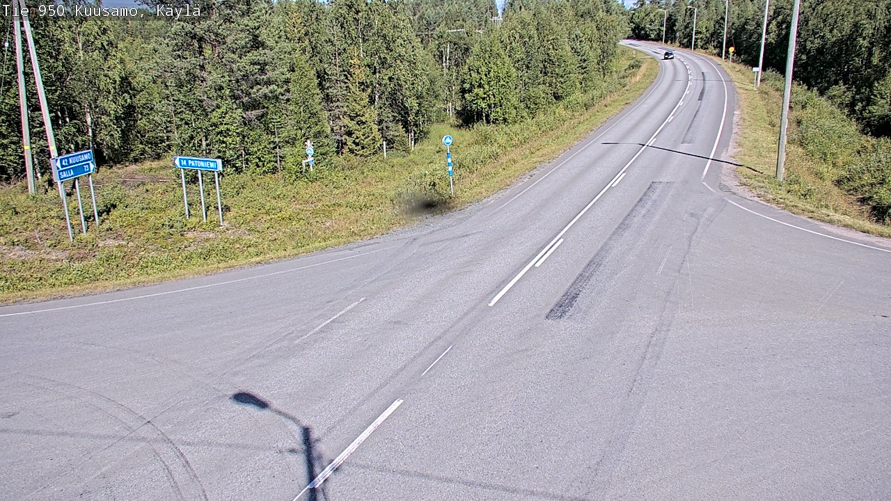 Weather Camera Image Väg 950 Kuusamo, Käylä, Kuusamo, Pohjois-Pohjanmaa