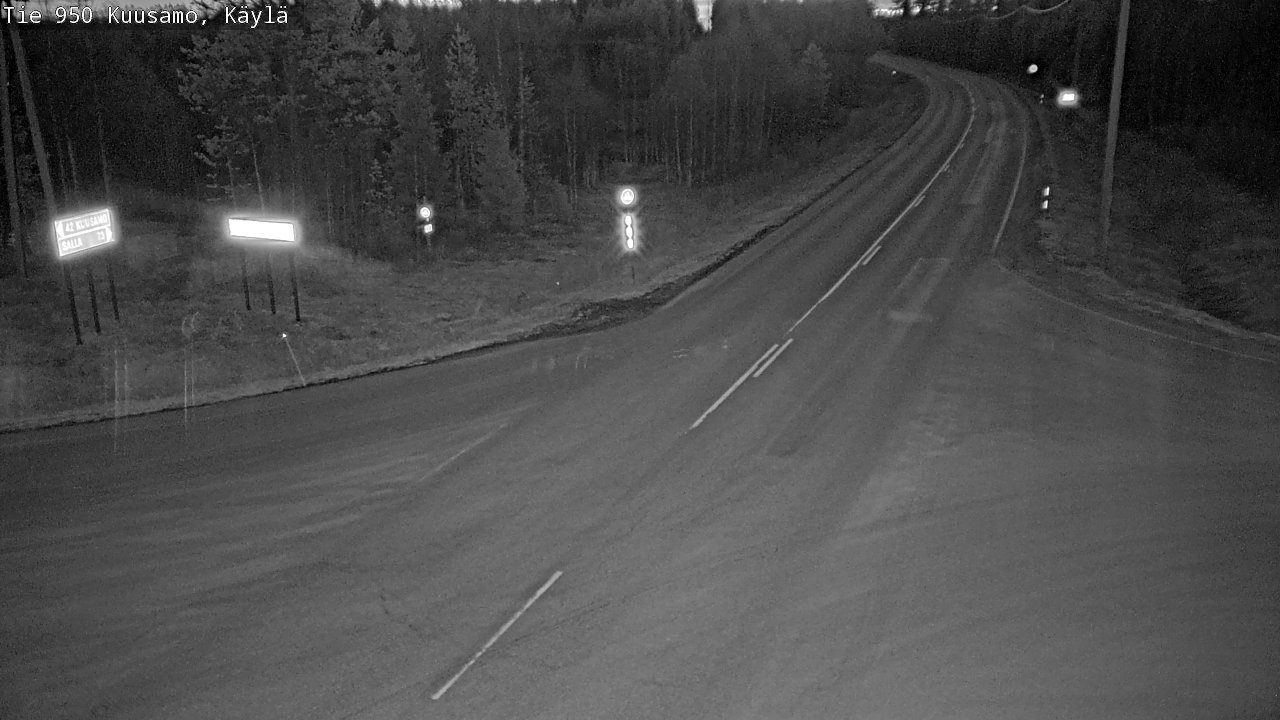 Weather Camera Image Väg 950 Kuusamo, Käylä, Kuusamo, Pohjois-Pohjanmaa