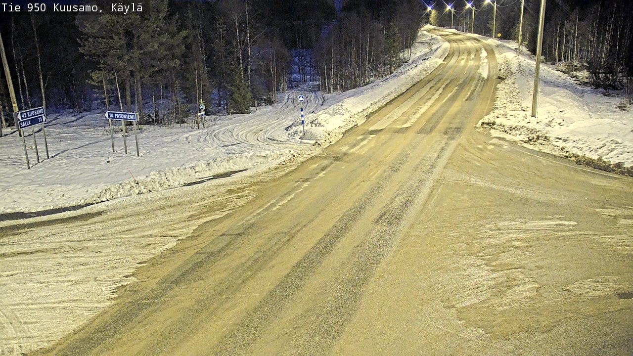 Weather Camera Image Väg 950 Kuusamo, Käylä, Kuusamo, Pohjois-Pohjanmaa
