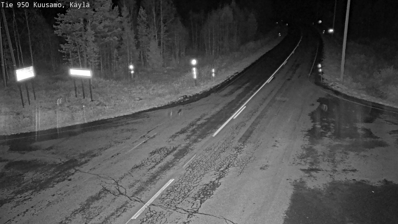 Weather Camera Image Väg 950 Kuusamo, Käylä, Kuusamo, Pohjois-Pohjanmaa