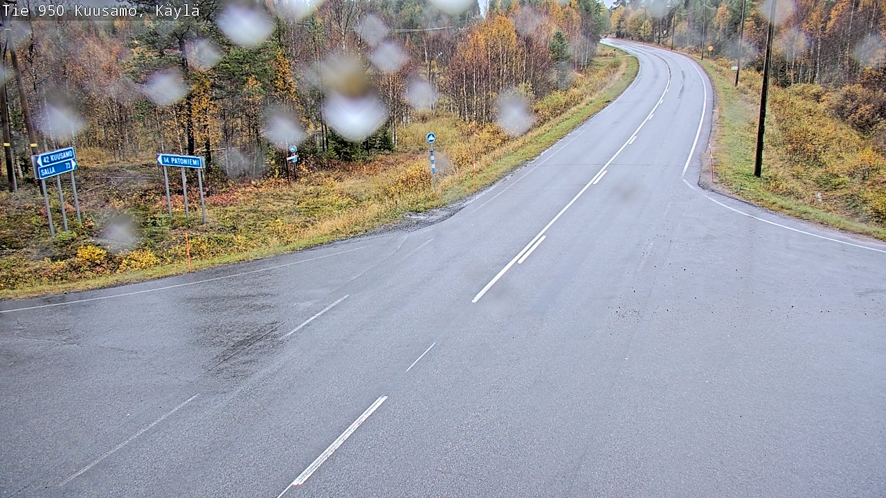 Weather Camera Image Väg 950 Kuusamo, Käylä, Kuusamo, Pohjois-Pohjanmaa
